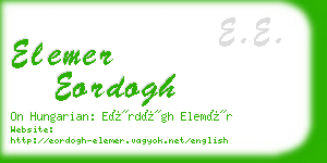 elemer eordogh business card